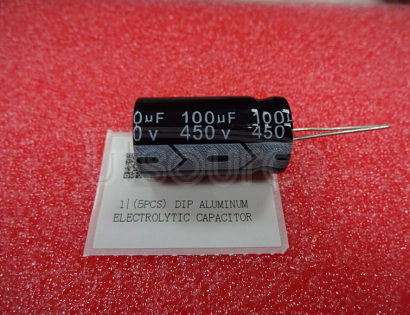 (5pcs) DIP Aluminum Electrolytic Capacitor 450V 100uF 18*35mm 