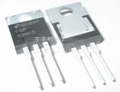 FQP33N10 QFET? N-Channel MOSFET, over 31A, Fairchild Semiconductor
Fairchild Semiconductor’s new QFET? planar MOSFETs use advanced, proprietary technology to offer best-in-class operating performance for a wide range of applications, including power supplies, PFC (Power Factor Correction), DC-DC Converters, Plasma Display Panels (PDP), lighting ballasts, and motion control.
They offer reduced on-state loss by lowering on-resistance (RDS(on)), and reduced switching loss by lowering gate charge (Qg) and output capacitance (Coss). By using advanced QFET? process technology, Fairchild can offer an improved figure of merit (FOM) over competing planar MOSFET devices.
