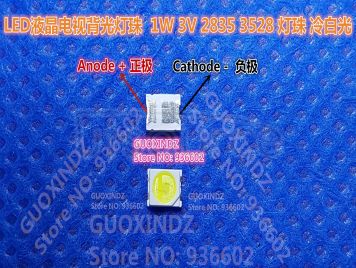 JUFEI LED Backlight 1W 3V 1210 3528 2835 84LM Cool white LCD Backlight for TV TV Application 01.JT.2835BPW1-C