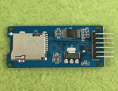 Micro SD card module TF card reader SPI with level conversion chip is compatible with UNO R3 The features of the module are as follows:
1. Support Micro SD card and Micro SDHC card (high-speed card)
2. On-board level conversion circuit, i.e. interface level can be 5V or 3.3v
3. The power supply is 4.5v ~ 5.5v, with 3.3v voltage regulator circuit on board
4. Communication interface is standard SPI interface
5.4 M2 screw positioning holes for easy installation