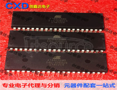 AT89C55WD-24PU AT89C55WD-24U Microcontroller Single Chip IC Integrated Circuit Storage IC 8-bit Microcontroller with 20K Bytes Flash AT89C55WD-24PU AT89C55WD-24U Microcontroller Single Chip IC Integrated Circuit Storage IC 8-bit Microcontroller with 20K Bytes Flash