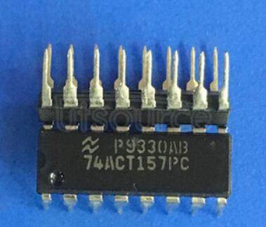 74ACT157PC Quad 2-Input Multiplexer<br/> Package: DIP<br/> No of Pins: 16<br/> Container: Rail
