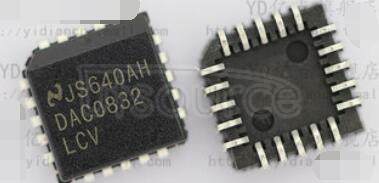 DAC0832LCV 8 Bit Digital to Analog Converter 1 20-PLCC (9x9)