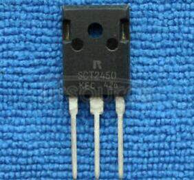 SCT2450KEC This is an SiC (Silicon Carbide) planar MOSFET. (SiC-SBD not co-packed) Features include high voltage resistance, low ON resistance, and fast switching speed.