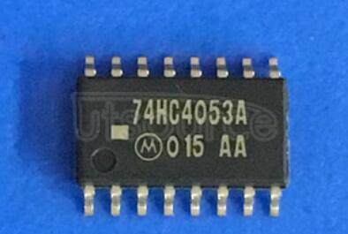 74HC4053A 7-stage binary ripple counter - Description: 7-Stage Binary Ripple Counter <br/> Fmax: 98 MHz<br/> Logic switching levels: CMOS <br/> Number of pins: 14 <br/> Output drive capability: +/- 5.2 mA <br/> Power dissipation considerations: Low Power or Battery Applications <br/> Propagation delay: 14@5V ns<br/> Voltage: 2.0-6.0 V<br/> Package: SOT108-1 SO14<br/> Container: Bulk Pack, CECC