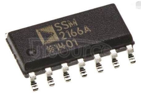 SSM2166SZ Complete Microphone Conditioner in a 14-Lead Package with Variable Compression & Noise Gating<br/> Package: SOIC<br/> No of Pins: 14<br/> Temperature Range: Industrial