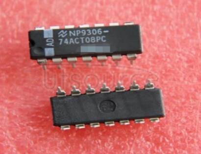 74ACT08PC Quad 2-Input AND Gate<br/> Package: DIP<br/> No of Pins: 14<br/> Container: Rail