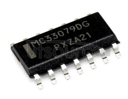 MC33079DR2G The MC33078/9 series is a family of high quality monolithic op-amps employing Bipolar technology with innovative high performance concepts for quality audio and data signal processing applications. This family incorporates the use of high frequency PNP input transistors to produce amplifiers exhibiting low input voltage noise with high gain bandwidth product and slew rate. The all NPN output stage exhibits no deadband crossover distortion, large output voltage swing, excellent phase and gain margins, low open loop high frequency output impedance and symmetrical source and sink AC frequency performance. The MC33078/9 family offers both dual and is available in the plastic DIP and SOIC packages (P and D suffixes).