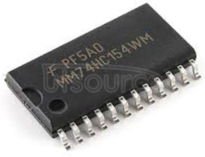 MM74HC154WMX 4 to 16 Line Decoder<br/> Package: SOIC-Wide<br/> No of Pins: 24<br/> Container: Tape &amp; Reel