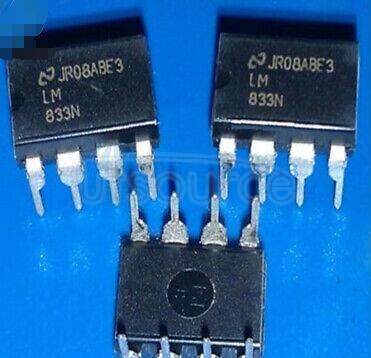 LM833N/NOPB LM833 Dual Audio Operational Amplifier<br/> Package: MDIP<br/> No of Pins: 8<br/> Qty per Container: 40/Rail