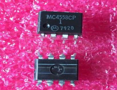 MC4558CP1 DUAL WIDE BANDWIDTH OPERATIONAL AMPLIFIERS