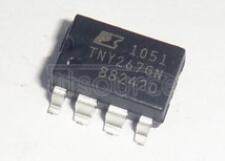 TNY267GN The TNY267GN is a 13W enhanced energy efficient low power Off-Line Switcher fully integrated auto-restart circuit safely limits output power during fault conditions such as output short-circuit or open loop and reducing component count. TinySwitch-II integrates a 700V power MOSFET, oscillator, high voltage switched current source, current limit and thermal shutdown circuitry onto a monolithic device. The start-up and operating power are derived directly from the voltage on the DRAIN pin, eliminating the need for a bias winding and associated circuitry. In addition the TinySwitch-II device incorporates auto-restart, line under-voltage sense and frequency jittering. An innovative design minimizes audio frequency components in the simple ON/OFF control scheme to practically eliminate audible noise with standard taped/varnished transformer construction.