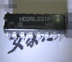 HD26LS31P Logic IC<br/> Function: Quad. Differential Line Drivers with 3-state outputs EIA RS-422A<br/> Package: DIP<br/> Remarks: Interface IC