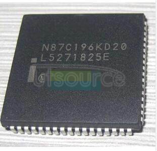 N87C196KD20 16-BIT, OTPROM, 20MHz, MICROCONTROLLER, PQCC68, PLASTIC, LCC-68
