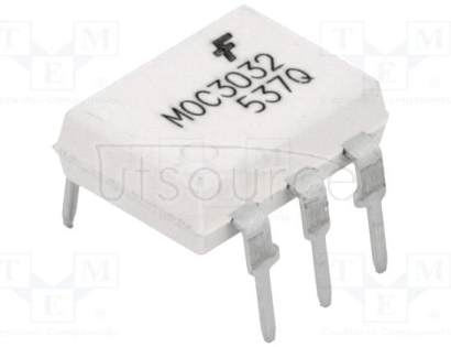 MOC3032M 6-Pin DIP 250V Zero Crossing Triac Driver Output Optocoupler<br/> Package: DIP-W<br/> No of Pins: 6<br/> Container: Bulk