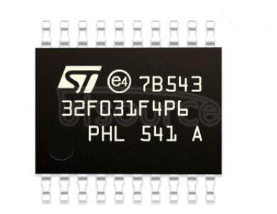 STM32F031F4P6 ARM? Cortex?-M0 STM32F0 Microcontroller IC 32-Bit 48MHz 16KB (16K x 8) FLASH 20-TSSOP