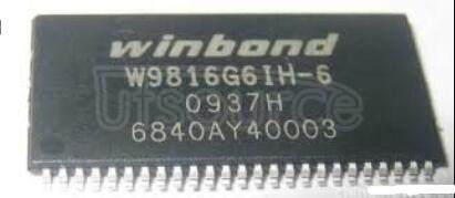 W9816G6IH-6 512K  × 2  BANKS  × 16  BITS   SDRAM