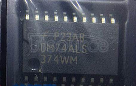 DM74ALS374WM Octal 3-STATE D-Type-Edge-Triggered Flip-Flops<br/> Package: SOIC-Wide<br/> No of Pins: 20<br/> Container: Rail