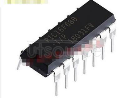 PIC16F688-I/P 14-Pin Flash-Based, 8-Bit CMOS Microcontrollers with nanoWatt Technology
