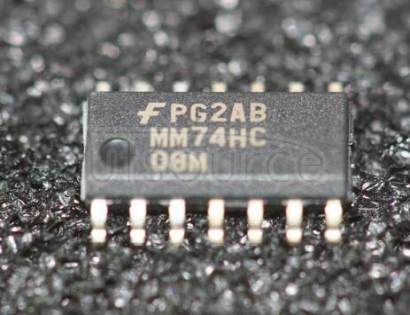 MM74HC08M Quad 2-Input AND Gate<br/> Package: SOIC<br/> No of Pins: 14<br/> Container: Rail