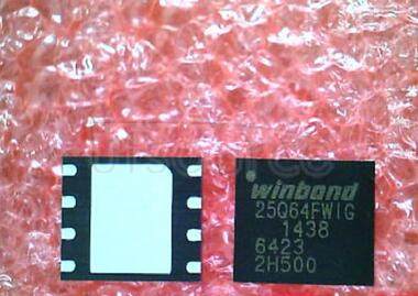 W25Q64FWZPIG FLASH - NOR Memory IC 64Mb (8M x 8) SPI 104MHz 8-WSON (6x5)