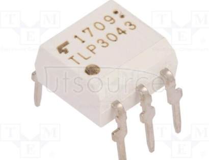 TLP3043 Pin = 5 <br/><br/> Package = Dip <br/><br/> Led Trigger Current Ift (Max.) (mA) = 5 <br/><br/> Blocking Voltage VDRM (V) = 400 <br/><br/> On-state Current (mA Max.) = 100 <br/><br/> Zero Crossing = Yes <br/><br/> ISOlation Voltage BVS (Vrms) = 5000 <br/><br/> Features = Transition to TLP3043(S) <br/><br/> Additional Information =  
