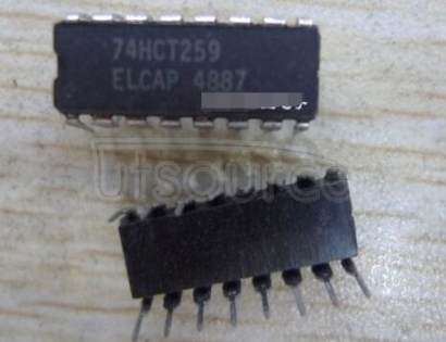 74HCT259N 8-bit addressable latch - Description: 8-Bit Addressable Latch; TTL Enabled ; Logic switching levels: TTL ; Number of pins: 16 ; Output drive capability: +/- 4 mA ; Power dissipation considerations: Low Power ; Propagation delay: 20 ns; Voltage: 4.5-5.5 V