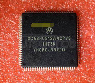 XC68HC812A4CPV8 16-BIT, EEPROM, 8 MHz, MICROCONTROLLER, 112 Pin Plastic QFP