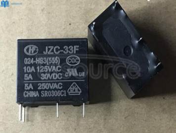 JZC-33F-024-HS3(555) HF33F-024-HS3 24V 10A 4PINS