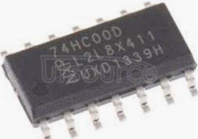 74HC00D,653 The 74HC00D is a high-speed si-gate CMOS device that complies with the JEDEC standard no. 7A. It is also pin compatible with Low-power Schottky TTL (LSTTL). The 74HC00 is a quad 2-input NAND gate. Inputs include clamp diodes. This enables the use of current limiting resistors to interface inputs to voltages in excess of Vcc.