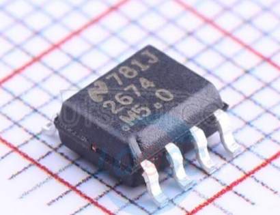 LM2674M-5.0/NOPB LM2674 SIMPLE SWITCHER? Power Converter High Efficiency 500 mA Step-Down Voltage Regulator<br/> Package: SOIC NARROW<br/> No of Pins: 8<br/> Qty per Container: 95/Rail