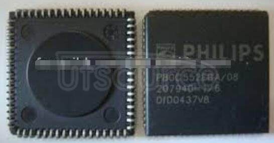 P80C552EBA/08,512 Single-chip 8-bit microcontroller with 10-bit A/D, capture/compare timer, high-speed outputs, PWM<br/> Package: SOT188-2 PLCC68<br/> Container: Tube Dry Pack