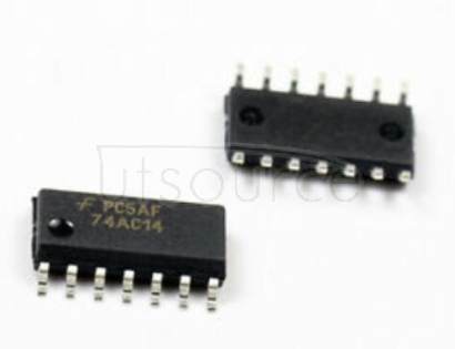 74AC14SCX Hex Inverter Schmitt Trigger Input<br/> Package: SOIC<br/> No of Pins: 14<br/> Container: Tape &amp; Reel
