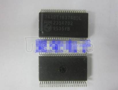 74ABT16374BDL,118 16-bit D-type flip-flop, positive-edge trigger 3-State - Description: 16-Bit D-Type Flip-Flop<br/> Postive-Edge Trigger 3-State <br/> Fmax: 260 MHz<br/> Logic switching levels: TTL <br/> Number of pins: 48 <br/> Output drive capability: -32/+64 mA <br/> Propagation delay: 2.6 ns<br/> Voltage: 4.5-5.5 V<br/> Package: SOT370-1 SSOP48<br/> Container: Tape reel smd