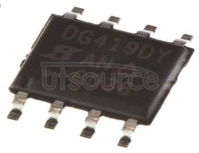 DG419DY-T1-E3 Analog Switch / Multiplexer Mux IC<br/> On-Resistance, Rdson:40ohm<br/> Analog Switch Function:Analog Switch<br/> Supply Voltage Max:12V<br/> Package/Case:8-SOIC<br/> Leaded Process Compatible:Yes<br/> Packaging:Cut Tape RoHS Compliant: Yes