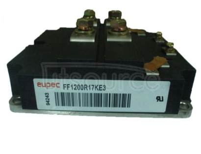 FF1200R17KE3 IGBT Modules up to 1600V / 1700V Dual<br/> Package: A-IHM130-2<br/> IC max: 1,200.0 A<br/> VCEsat typ: 2.0 V<br/> Configuration: Dual Modules<br/> Technology: IGBT3<br/> Housing: IHM 130 mm<br/>