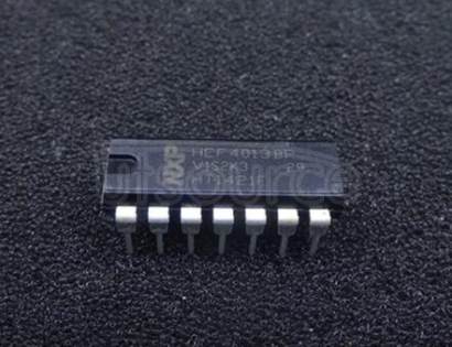 HEF4013BP,652 Dual D-type flip-flop - Description: Dual D-Type Flip-Flop <br/> Fmax: 40 @ 15 V MHz<br/> Logic switching levels: CMOS <br/> Number of pins: 14 <br/> Output drive capability: +/- 2.4 mA @ 15 V <br/> Power dissipation considerations: Low Power or Automotive Applications <br/> Propagation delay: 30@15V ns<br/> Voltage: 4.5-15.5 V<br/> Package: SOT27-1 DIP14<br/> Container: Bulk Pack, CECC