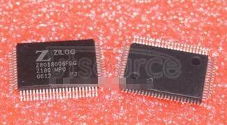 Z8018006FSG 6MHZ Z180 CMOS ENH MPU  80-QFP