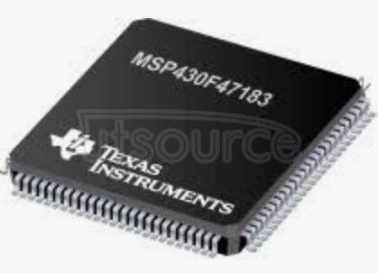 MSP430F47183IPZR MSP430 MSP430x4xx Microcontroller IC 16-Bit 16MHz 116KB (116K x 8) FLASH 100-LQFP (14x14)