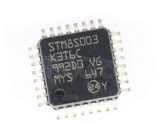 STM8S003K3T6C Value   line,  16  MHz   STM8S   8-bit   MCU,  8  Kbytes   Flash,   128   bytes   data   EEPROM,   10-bit   ADC,  3  timers,   UART,   SPI,   I2C