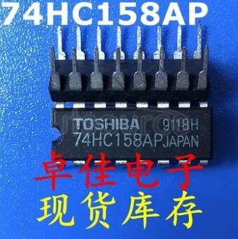 74HC158AP Quad 2-input multiplexer - Description: Quad 2-Input Multiplexer <br/> Logic switching levels: CMOS <br/> Number of pins: 16 <br/> Output drive capability: +/- 5.2 mA <br/> Power dissipation considerations: Low Power or Battery Applications <br/> Propagation delay: 11@5V ns<br/> Voltage: 2.0-6.0 V<br/> Package: SOT38-4 DIP16<br/> Container: Bulk Pack, CECC