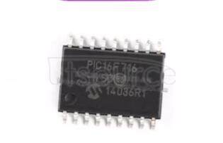 PIC16F716-I/SO 18/20-Pin Low Power FLASH Microcontroller with ECCP, -40C to +85C, 18-SOIC 300mil, TUBE