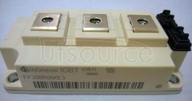 FF300R06KE3 IGBT Modules up to 600V Dual<br/> Package: AG-62MM-1<br/> IC max: 300.0 A<br/> VCEsat typ: 1.45 V<br/> Configuration: Dual Modules<br/> Technology: IGBT3<br/> Housing: 62 mm<br/>