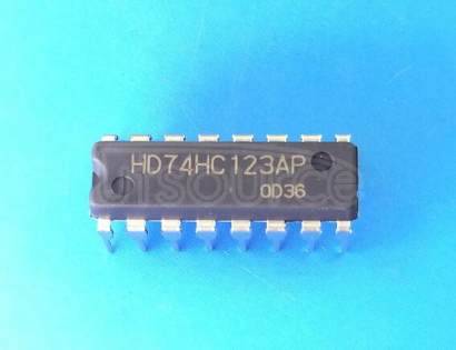 HD74HC123AP Logic IC<br/> Function: Dual Retriggerable Monostable Multivibrators with Clear<br/> Package: DIP