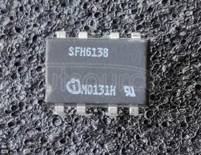SFH6138 Optocoupler<br/> No. of Channels:1<br/> Isolation Voltage:5300Vrms<br/> Optocoupler Output Type:Transistor<br/> Input Current Max:20mA<br/> Output Voltage Max:7V<br/> Package/Case:8-DIP<br/> Operating Temperature Range:-55 C to +100 C<br/> CTR Min:300% RoHS Compliant: Yes