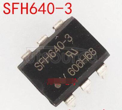 SFH640-3 Optocoupler; No. of Channels:1; Isolation Voltage:5300Vrms; Optocoupler Output Type:Transistor; Input Current Max:10mA; Output Voltage Max:300V; Package/Case:6-DIP; Operating Temperature Range:-55 C to +100 C RoHS Compliant: Yes