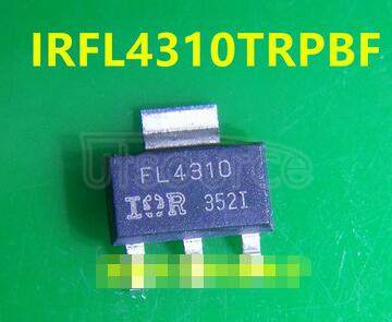 IRFL4310TRPBF 100V Single N-Channel HEXFET Power MOSFET in a SOT-223 package; Similar to IRFL4310TR with Lead Free Packaging on Tape and Reel