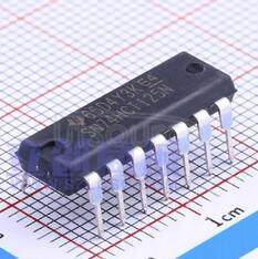 SN74HCT125N Buffer, Non-Inverting 4 Element 1 Bit per Element Push-Pull Output 14-PDIP