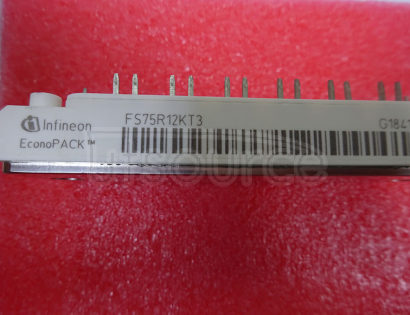 FS75R12KT3 IGBT Modules up to 1200V SixPACK<br/> Package: AG-ECONO2-1<br/> IC max: 75.0 A<br/> VCEsat typ: 1.7 V<br/> Configuration: SixPACK<br/> Technology: IGBT3 Fast<br/> Housing: EconoPACK&#153<br/> 2<br/>