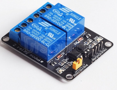 Two-channel 5V relay module with optocoupler isolation low level trigger two-channel relay module Two-channel 5V relay module with optocoupler isolation low level trigger two-channel relay module